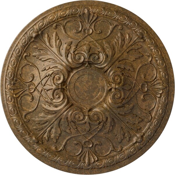 Ekena Millwork Tristan Ceiling Medallion (Fits Canopies up to 5 1/2"), Hand-Painted Rubbed Bronze, 26"OD x 3"P CM26TNRZS - main